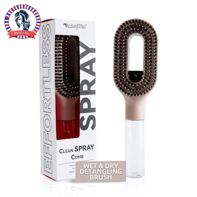 2-in-1 Hair Mist Spray Brush – Detangle & Hydrate Hair Instantly
